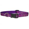 Fly Free Zone. Pretty Paisley Dog Collar, Purple - Large FL2650377